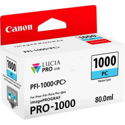Cartuccia inkjet PFI-1000PC Canon ciano foto 0550C001